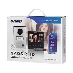 Система видеодоступа для одной семьи NAOS RFID OR-VID-SH-1074 черный цена и информация | Домофоны | pigu.lt