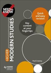 Need to Know: Higher Modern Studies цена и информация | Книги по социальным наукам | pigu.lt