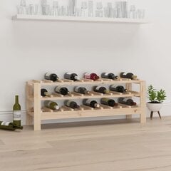 Vyno butelių stovas, 109,5x30x42cm, pušies medienos masyvas kaina ir informacija | Virtuvinės spintelės | pigu.lt