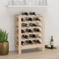 Vyno butelių stovas, 61,5x30x82cm, pušies medienos masyvas цена и информация | Кухонные шкафчики | pigu.lt