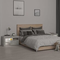 2- jų dalių naktinių spintelių komplektas vidaXL, 70x36,5x40 cm, pilkos kaina ir informacija | Spintelės prie lovos | pigu.lt