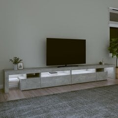 Tv spintelė su LED apšvietimu vidaXL, pilka цена и информация | Тумбы под телевизор | pigu.lt
