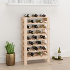 Vyno butelių stovas, 61,5x30x107,5cm, pušies medienos masyvas цена и информация | Кухонные шкафчики | pigu.lt