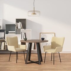 Обеденные стулья, 2 шт., белые цена и информация | Стулья для кухни и столовой | pigu.lt