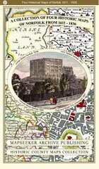 Collection of Four Historic Maps of Norfolk from 1611 - 1836 kaina ir informacija | Istorinės knygos | pigu.lt