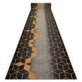 Rugsx ковровая дорожка Heksagon, чёрная / золотая, 67 см