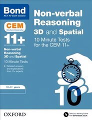 Bond 11plus: CEM 3D Non-Verbal Reasoning 10 Minute Tests: 10-11 Years kaina ir informacija | Knygos paaugliams ir jaunimui | pigu.lt