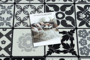 Rugsx ковровая дорожка Azulejo Patchwork, серая / чёрная цена и информация | Ковры | pigu.lt