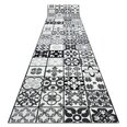 Ковровая дорожка Azulejo Patchwork, серый, черный 133 x 1100 см