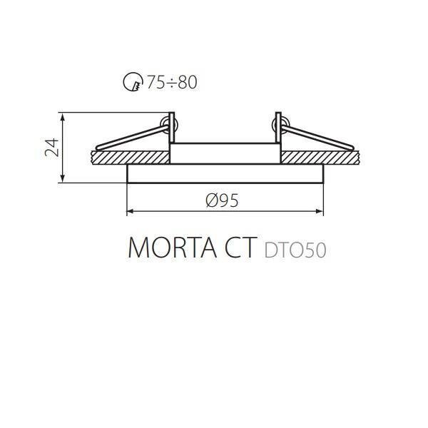 Kanlux įmontuojamas šviestuvas Morta CT-DTO50-SR цена и информация | Įmontuojami šviestuvai, LED panelės | pigu.lt