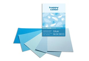 Spalvotas kartonas Happy Color Deco Blue A4, 20 l. цена и информация | Тетради и бумажные товары | pigu.lt