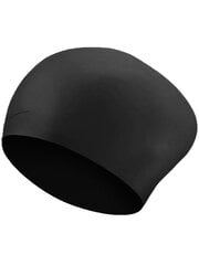 Plaukimo kepuraitė Nike Os Long Hair, juoda kaina ir informacija | Plaukimo kepuraitės | pigu.lt