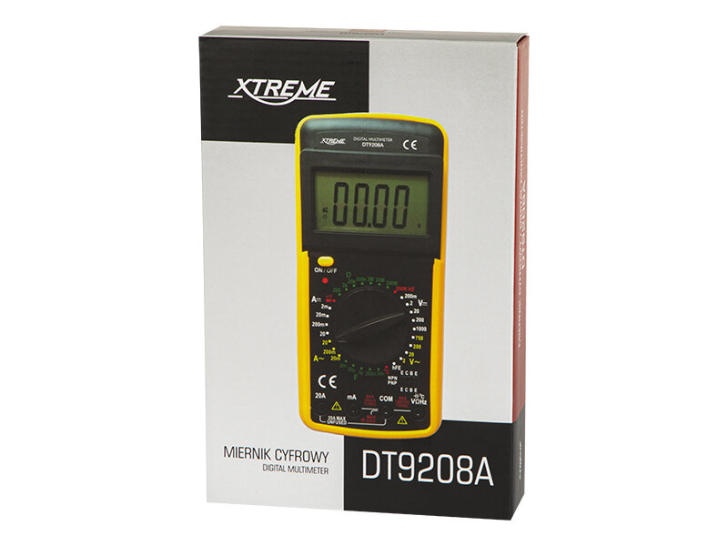 Multimetras DT9208A kaina ir informacija | Mechaniniai įrankiai | pigu.lt