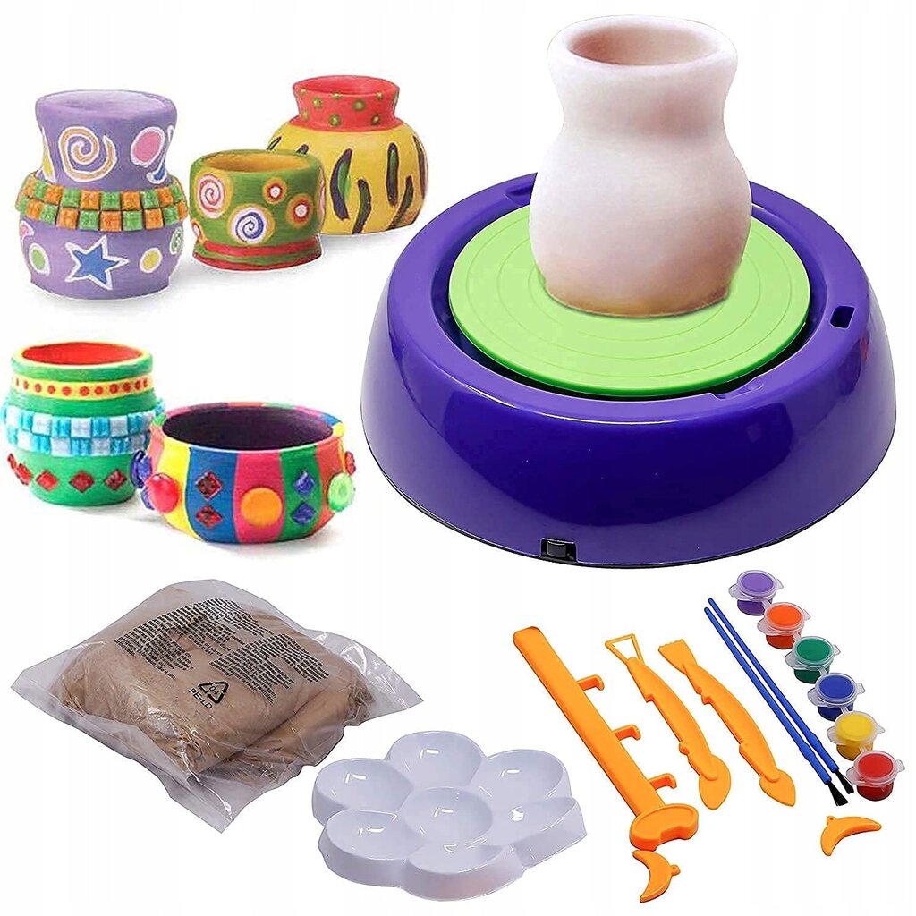 Keramikos ratų rinkinys su molio dažais kūrybingas ir lavinamas kaina ir informacija | Lavinamieji žaislai | pigu.lt