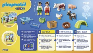 71158 PLAYMOBIL® 1.2.3 - Ūkio gyvūnai kaina ir informacija | Konstruktoriai ir kaladėlės | pigu.lt