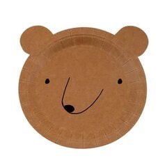 Лесные тарелки «Медвежонок» цена и информация | Праздничная одноразовая посуда | pigu.lt