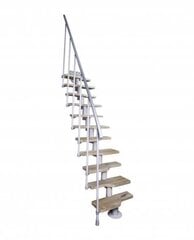 Moduliniai laiptai MINI (beržas) Spalva Sidabrine/Pilka kaina ir informacija | Laiptai | pigu.lt