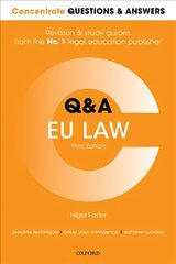 Concentrate Questions and Answers EU Law: Law Q&A Revision and Study Guide 3rd Revised edition цена и информация | Книги по экономике | pigu.lt