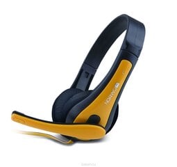 Canyon entry price PC headset  combined 3 5 plug  leather pads  Black-yellow цена и информация | Наушники | pigu.lt