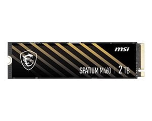 MSI Spatium M460 2TB PCIe 4.0 NVMe M.2 2280 (4900/4400 МБ/с) 3D NAND цена и информация | Внутренние жёсткие диски (HDD, SSD, Hybrid) | pigu.lt