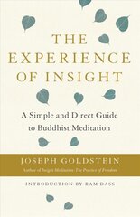 Experience of Insight: A Simple and Direct Guide to Buddhist Meditation цена и информация | Исторические книги | pigu.lt