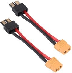 2 vnt. 12AWG su XT60 moteriška jungtimi Silikoninis kabelio adapteris, suderinamas su Traxxas RC LiPO NiMH ESC įkrovikliu, 10CM kaina ir informacija | Išmanioji technika ir priedai | pigu.lt