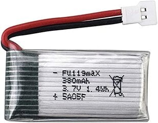 4 vienetai 3,7 V 380 mAh įkraunama Li-Po baterija, skirta Hubsan X4 H107c H107d H107L, Syma X11 X11C, HS170 HS170C Rc Quadricopter kaina ir informacija | Išmanioji technika ir priedai | pigu.lt