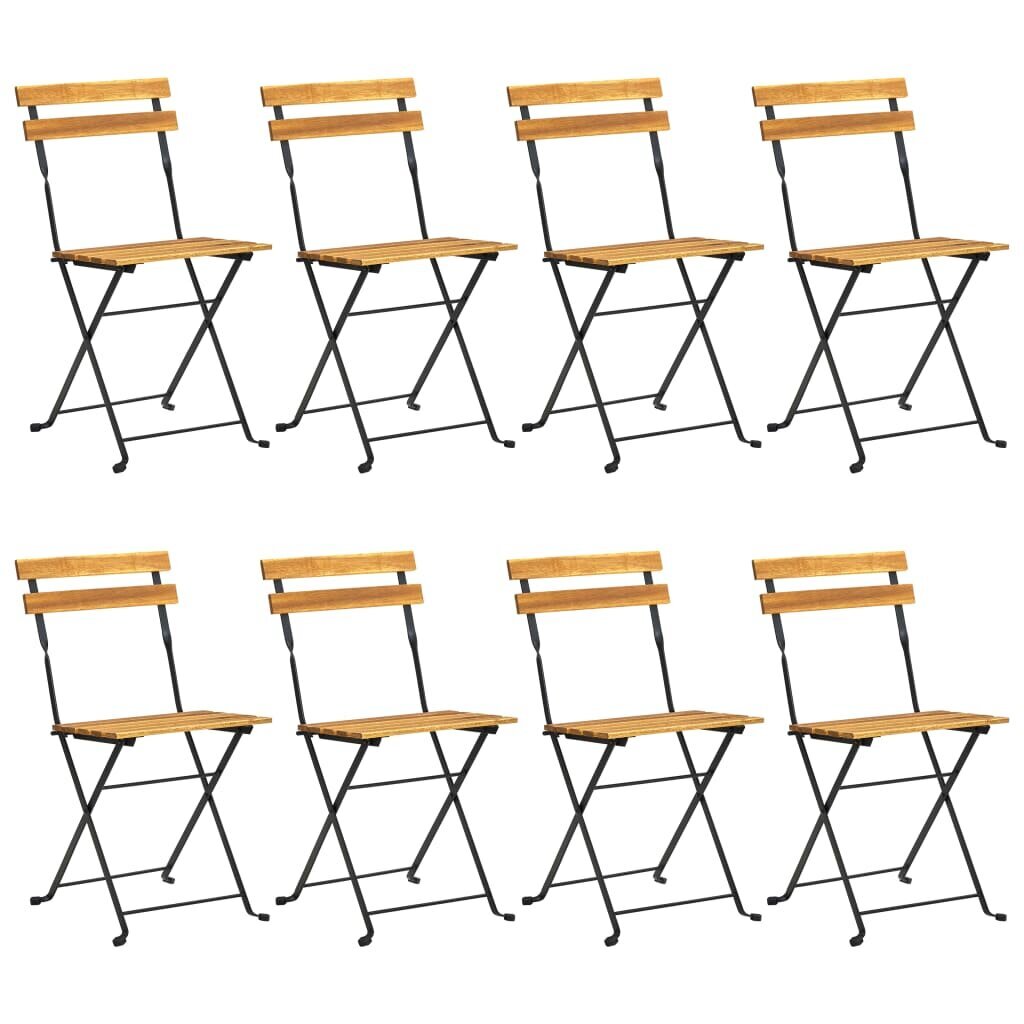 8 - nių kėdės komplektas, rudas kaina ir informacija | Lauko kėdės, foteliai, pufai | pigu.lt