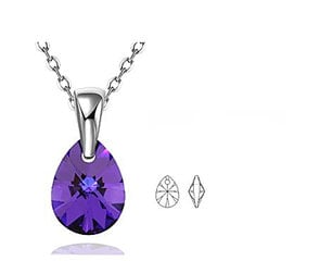 Серебряная подвеска с кристаллом Swarovski цена и информация | Украшения на шею | pigu.lt