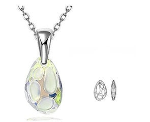 Серебряная подвеска с кристаллом Swarovski цена и информация | Женское колье | pigu.lt