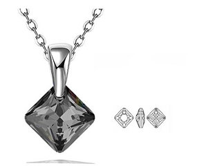 Серебряная подвеска с кристаллом сваровски цена и информация | Украшения на шею | pigu.lt