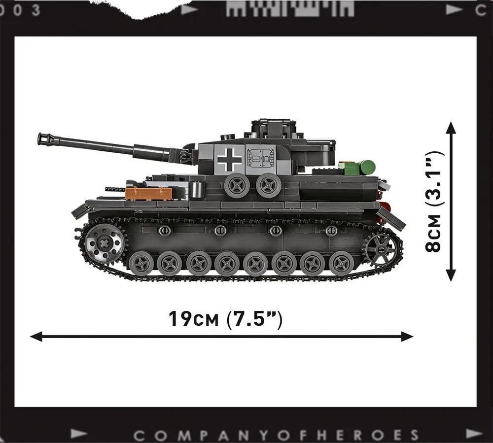 Konstruktorius tankas Cobi Panzer IV Ausf.G - Cobi -3045, 610 d. цена и информация | Konstruktoriai ir kaladėlės | pigu.lt