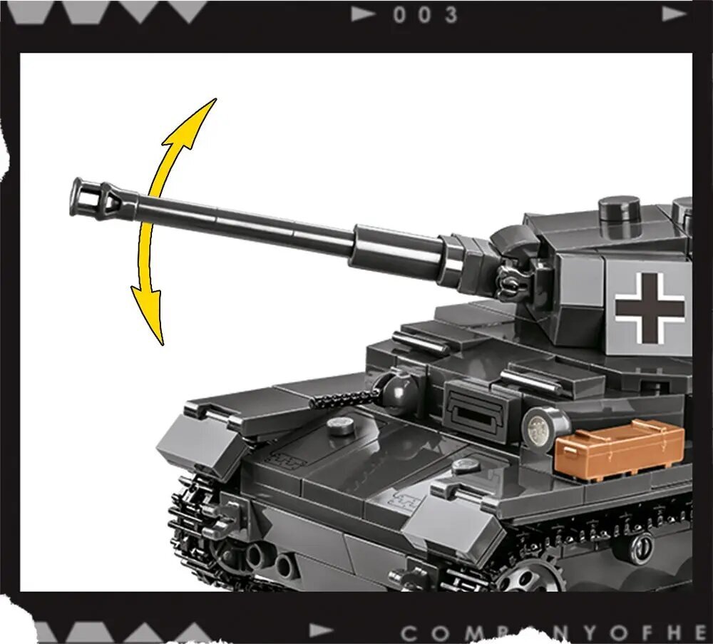 Konstruktorius tankas Cobi Panzer IV Ausf.G - Cobi -3045, 610 d. цена и информация | Konstruktoriai ir kaladėlės | pigu.lt