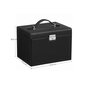 Juodos spalvos papuošalų dėžutė su stalčiais Songmics kaina ir informacija | Interjero detalės | pigu.lt