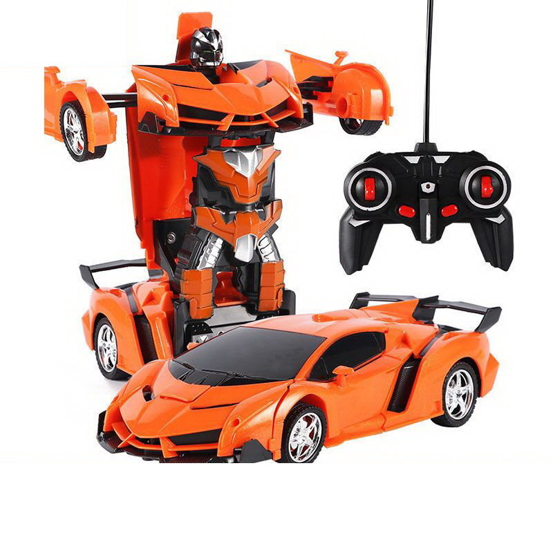 Transformeris automobilis-robotas 2in1 su nuotolinio valdymo pultu, oranžinis цена и информация | Žaislai berniukams | pigu.lt
