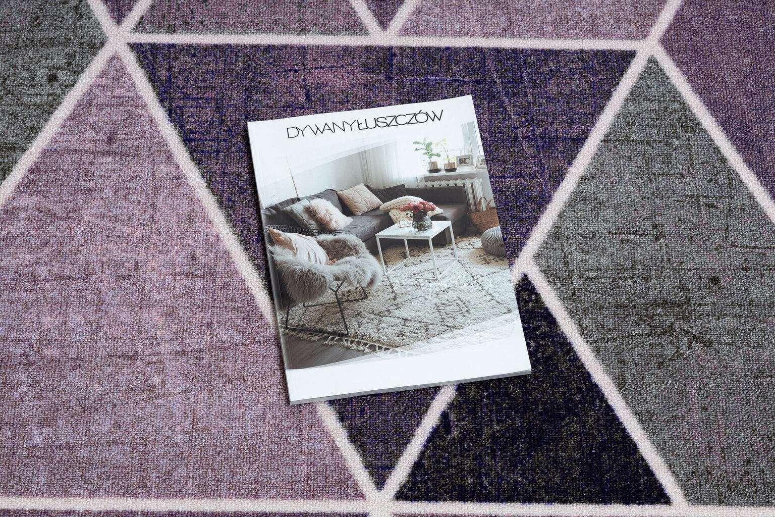 Kiliminis takas, trikampiai, violetinės spalvos, 57 x 490 cm kaina ir informacija | Kilimai | pigu.lt