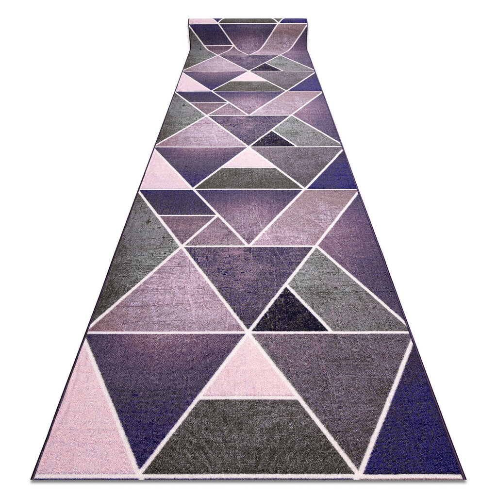 Kiliminis takas, trikampiai, violetinės spalvos, 57 x 910 cm kaina ir informacija | Kilimai | pigu.lt
