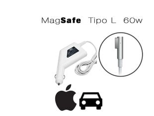 Automobilinis maitinimo šaltinis "Powermax PNCAPC01 60W" skirtas nešiojamiems kompiuteriams Apple MacBook, 16.5V, 3.65A, MagSafe 1, baltas kaina ir informacija | PowerMax Kompiuterinė technika | pigu.lt