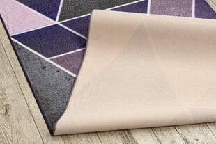 Kiliminis takas, trikampiai, violetinės spalvos, 133 x 420 cm kaina ir informacija | Kilimai | pigu.lt
