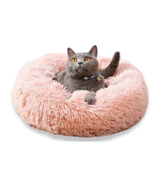 Apvalus guolis katėms Donut, 60cm, rožinis