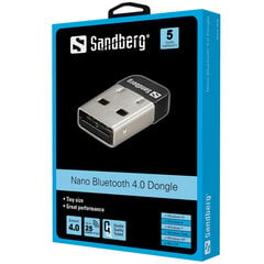 Sandberg 133-81 Nano Bluetooth 4.0 Dongle цена и информация | Адаптеры, USB-разветвители | pigu.lt