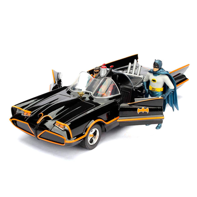 DC Comics Batman Batmovil metal Classic 1966 automobilis + figūrėlė kaina ir informacija | Žaislai berniukams | pigu.lt