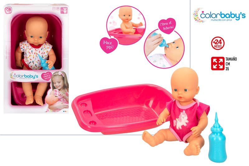Kūdikio lėlė su priedais Colorbaby kaina ir informacija | Žaislai mergaitėms | pigu.lt