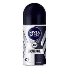 Антипреспирант Nivea Men Invisible For Black & White Original для мужчин, 50 мл цена и информация | Дезодоранты | pigu.lt