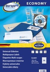 Lipnios etiketės Avery Europe A4, 38x21,2mm. kaina ir informacija | Kanceliarinės prekės | pigu.lt