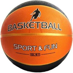 Krepšinio kamuolys Midex, 7 dydis, oranžinis/juodas kaina ir informacija | Krepšinio kamuoliai | pigu.lt