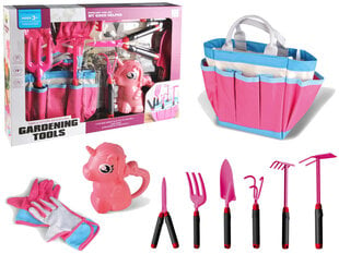Vaikiškas sodo rinkinys Gardening Tools, rožinis kaina ir informacija | Žaislai mergaitėms | pigu.lt