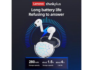 Lenovo LP80PRO LED TWS earphones (black) цена и информация | Теплая повязка на уши, черная | pigu.lt