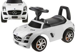 Paspiriamas vaikiškas Mercedes Benz automobilis, baltas kaina ir informacija | Žaislai kūdikiams | pigu.lt