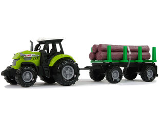 Трактор с прицепом и бревнами цена и информация | Игрушки для мальчиков | pigu.lt